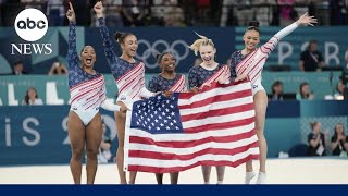 Simone Biles leads Team USA to gold in women’s team gymnastics at Paris Olympics [upl. by Robi]