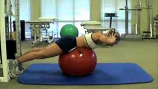 Back Extension Over Gym Ball [upl. by Orly]