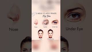 5 Areas To Apply Primer Oily skin 💄makeuptutorial contour skincare shorts [upl. by Law]