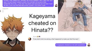 Kageyama cheats on Hinata  The start on Kenhina  Part 1  Kagetsukki  Haikyu Texting Story [upl. by Uaeb]