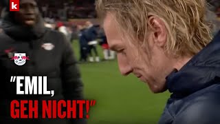 Mitspieler holen emotionalen Forsberg aus Interview raus  RB Leipzig [upl. by Ainnet]