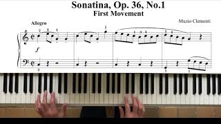 Clementi  Sonatina Op 36 No 1 1st Movement [upl. by Rusty]