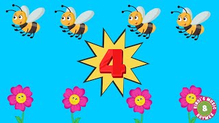 Number 4 Song  Learn Counting  Nursery Rhymes for kids  Bindis Music amp Rhymes [upl. by Demetrius621]