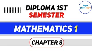 Mathematics 1 Chapter 8 I Diploma 1st semester I Papel edu care online class I [upl. by Casar]