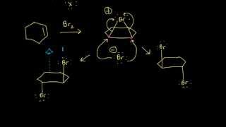 Halogenation  Alkenes and Alkynes  Organic chemistry  Khan Academy [upl. by Eleumas]