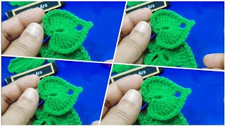 Crochet Leaf  How to Crochet a Leaf Easy Crochet Leaf Tutorial [upl. by Dutch]