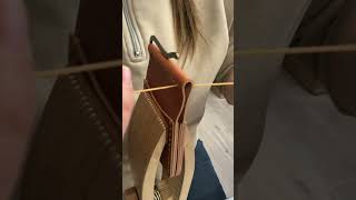 Making a Leather Money Clip Wallet for Order 136052 shorts leathercraft asmr [upl. by Attezi378]