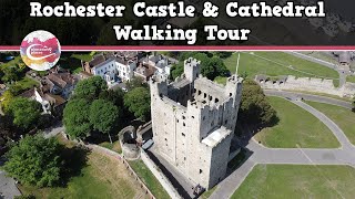 ROCHESTER CASTLE amp CATHEDRAL KENT  Walking Tour  Pinned on Places [upl. by Aggappera132]