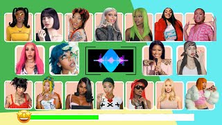 Guess Female Rappers By Voice Part 2 🎙️  Rap Quiz 2024  latto  youngmiko  megantheestallion [upl. by Arahsit956]