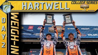 2021 Bassmaster College Series at Lake Hartwell SC  Day 2 WeighIn [upl. by Trent162]