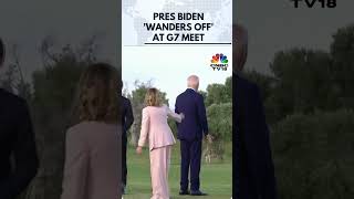 G7 Summit President Joe Biden Wanders Off At G7 Italian PM Meloni Pulls Him Back  N18G [upl. by Ahtel]