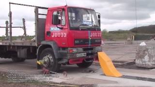 Heald HT1Raptor Shallow Mount Automatic Bollard PAS68 Crash Test [upl. by Khichabia]