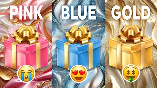 Choose your gift 🎁💝🤮 3 gift box challenge2 good amp 1 bad  Gold Blue amp Black chooseyourbox [upl. by Hurlee]