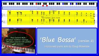 Blue Bossa Version 2  Jazz piano lesson [upl. by Allesor]