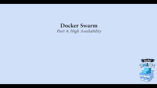 Docker Swarm Part 4 High Availability [upl. by Nevek724]