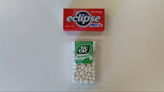 TicTac Peppermint amp Eclipse Strawberry Chewy Mints [upl. by Milore]