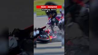 Marquez sledding Zarco motogp crash marcmarquez johanzarco [upl. by Gilboa]