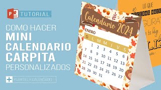 Como hacer MINI CALENDARIO CARPITA PERSONALIZADO 2024 [upl. by Jovitah]