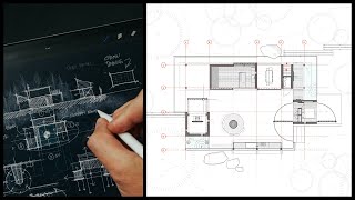 Sketch to Finished Floor Plan  My Process Graphics and Settings [upl. by Corkhill662]