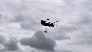 Raf Chinook heading for Raf Fairford [upl. by Yerffoj]