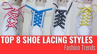 The Top 8 Shoes lace styles Shoe lacing styles  Shoes less style P120224 shoesfashion shoelace [upl. by Isaacs110]