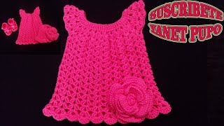 COMO TEJER VESTIDO DE BEBÉ 🧶🍼 [upl. by Poppy]