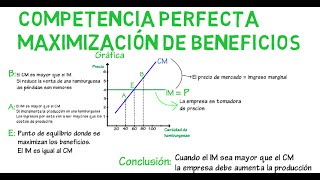 Competencia perfecta maximización de beneficios  Cap 18  Microeconomía [upl. by Yornek]