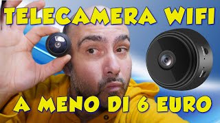 QUESTA TELECAMERA SPIA WIFI COSTA MENO DI 6 EURO E FUNZIONA RECENSIONE MINI CAMERA [upl. by Notyal906]