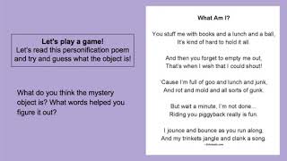 Personification Poem  Google Slides [upl. by Aliled]