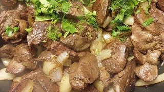 Foie de volaille cuit à la poêle est très savoureuxyoutubesubscribevideoyoutuberfood [upl. by Nedla]