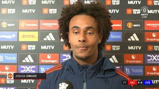 Joshua Zirkzee Interview  Manchester United 40 Everton [upl. by Saree]