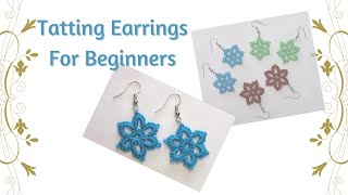 Tatting Earrings For Beginners  Tatting Helens Crafts [upl. by Ettena]