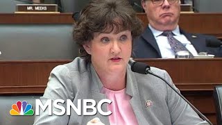 CouponCutting Congresswoman Stumps Big Bank CEO  The Last Word  MSNBC [upl. by Killion938]