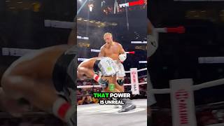 Jake Pauls ONE PUNCH KO against Woodley boxing knockoutpower jakepaul trending [upl. by Hardwick]