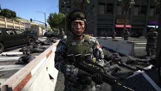 GTA 5 NPC Wars 114  Chinese Army vs NOOSE npcwars [upl. by Robbi]