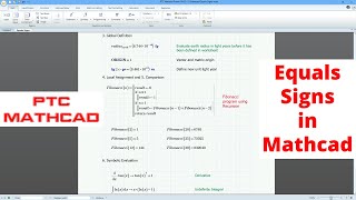 Mathcad Prime  Equals Signs  Evaluation Definition Global Local Comparison and Symbolic [upl. by Reis]