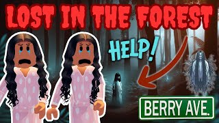 LOST IN THE FOREST 😱😨 HAUNTED HORROR STORY  SCARY  BERRY AVENUE RP ROBLOX  SAD [upl. by Evette]