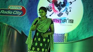 Award winning Solo singing by Annamalai University student Talentia 2k19  TNAUMadurai [upl. by Naimad]