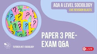 Paper 3 Preexam QampA  AQA A Level Sociology Panel for 2024 [upl. by Fleeta722]