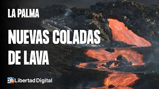 VOLCÁN Las coladas de lava siguen destruyendo plantaciones y tierras de cultivo [upl. by Kliber]