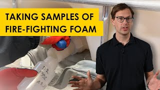 Taking samples of firefighting foam [upl. by Kremer]