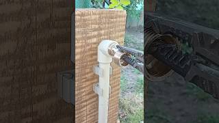 Unique technique for connecting a garden tap to a plastic pipe without a special coupling shorts [upl. by Gunner]