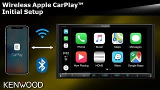 KENWOOD Wireless Apple CarPlay Initial Setup [upl. by Teodoor]