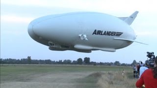 Worlds largest airship takes flight in London [upl. by Coray467]