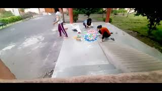 How daylight dissappear and darkness fells the abyss rangoli vikramuniversity [upl. by Odla]