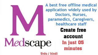 How to create account on medscape application  create free account for medscape  free medical app [upl. by Ayotak44]