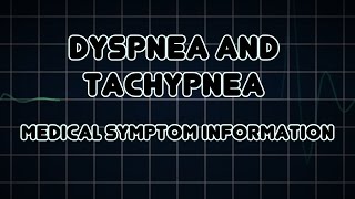 Dyspnea and Tachypnea Medical Symptom [upl. by Ulphia]