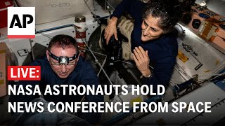 LIVE NASA astronauts hold news conference from International Space Station [upl. by Aissak111]