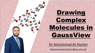 Tutorial 25  Drawing Metal Complexes in Gaussview  Dr M A Hashmi [upl. by Farley]