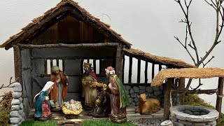 DIY CHRISTMAS NATIVITY SCENE  How to make a simple and easy Christmas Crib [upl. by Rocco]